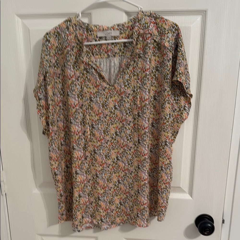 LOFT Multicolor Floral Blouse